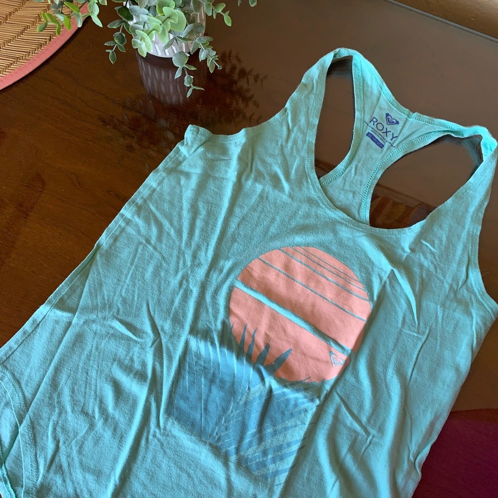mint green roxy tank